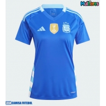 Camisa de Futebol Argentina Equipamento Secundário Mulheres Copa America 2024 Manga Curta